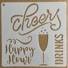 Sjabloon 15 x 15 cm - Champagne