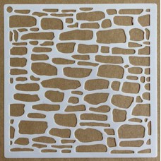 Sjabloon 15 x 15 cm - Stenen 01