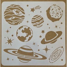 Sjabloon 20 x 20 cm - Planeten