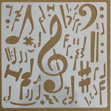 Sjabloon 20 x 20 cm - Muziek 01
