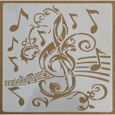 Sjabloon 20 x 20 cm - Muziek 02