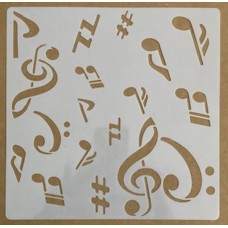 Sjabloon 20 x 20 cm - Muziek 03