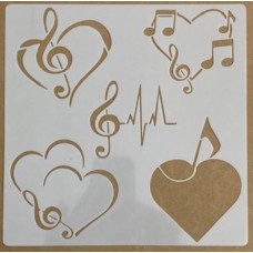Sjabloon 20 x 20 cm - Muziek 04