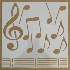 Sjabloon 20 x 20 cm - Muziek 05