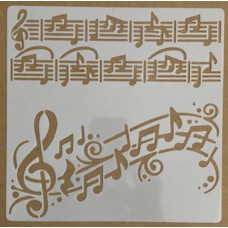 Sjabloon 20 x 20 cm - Muziek 06