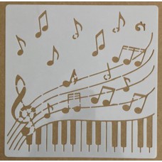 Sjabloon 20 x 20 cm - Muziek 07