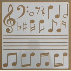 Sjabloon 20 x 20 cm - Muziek 09