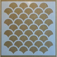 Sjabloon 20 x 20 cm - Schubben 01