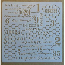 Sjabloon 20 x 20 cm - Mixed media 01