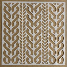 Sjabloon 20 x 20 cm - Kabelpatroon 02