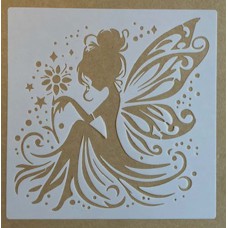 Sjabloon 20 x 20 cm - Fairy 03 Sjabloon 20 x 20 cm - Fairy 03