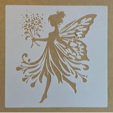 Sjabloon 20 x 20 cm - Fairy 06 Sjabloon 20 x 20 cm - Fairy 06
