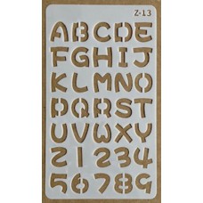 Sjabloon 10 x 17 cm - Alfabet 13