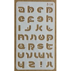 Sjabloon 10 x 17 cm - Alfabet 16