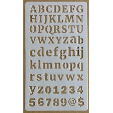Sjabloon 10 x 17 cm - Alfabet 21