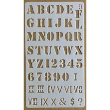 Sjabloon 10 x 17 cm - Alfabet 27