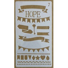 Sjabloon 10 x 17 cm - journal / planner 07
