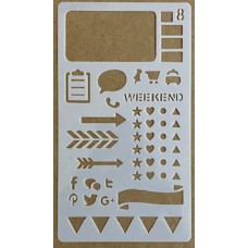 Sjabloon 10 x 17 cm - journal / planner 08