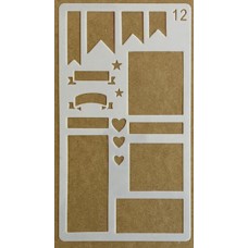 Sjabloon 10 x 17 cm - journal / planner 12