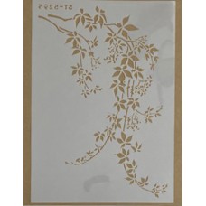 Sjabloon A4 - Hangende tak met blad en bes