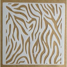 Sjabloon 15 x 15 cm - Zebra print 02 Sjabloon 15 x 15 cm - Zebra print 02