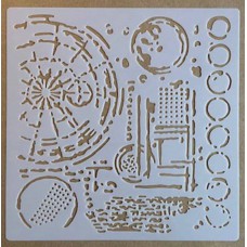 Sjabloon 15 x 15 cm - Mixed media 4 Sjabloon 15 x 15 cm - Mixed media 4