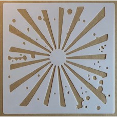 Sjabloon 15 x 15 cm - Stralen