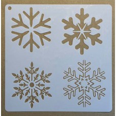 Sjabloon 15 x 15 cm - Sneeuwvlokken 05