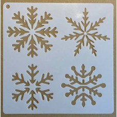 Sjabloon 15 x 15 cm - Sneeuwvlokken 06