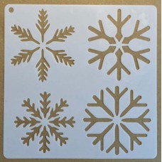 Sjabloon 15 x 15 cm - Sneeuwvlokken 08