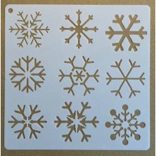 Sjabloon 15 x 15 cm - Sneeuwvlokken 11