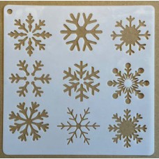 Sjabloon 15 x 15 cm - Sneeuwvlokken 12