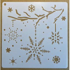 Sjabloon 15 x 15 cm - Sneeuwvlokken 15