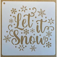 Sjabloon 15 x 15 cm - Sneeuwvlokken Let it Snow
