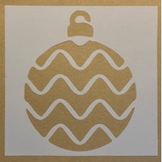 Sjabloon 15 x 15 cm - Kerstbal 04