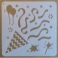 Sjabloon 15 x 15 cm - Feest 01