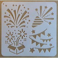 Sjabloon 15 x 15 cm - Feest 02