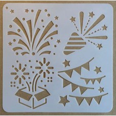 Sjabloon 15 x 15 cm - Feest 02 Sjabloon 15 x 15 cm - Feest 02