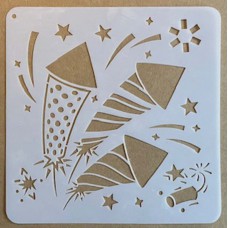 Sjabloon 15 x 15 cm - Vuurpijlen 02 Sjabloon 15 x 15 cm - Vuurpijlen 02