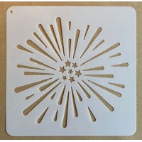 Sjabloon 15 x 15 cm - Vuurwerk 01