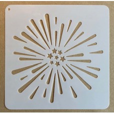 Sjabloon 15 x 15 cm - Vuurwerk 01