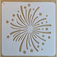 Sjabloon 15 x 15 cm - Vuurwerk 03