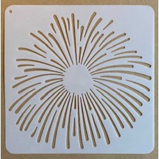 Sjabloon 15 x 15 cm - Vuurwerk 04 Sjabloon 15 x 15 cm - Vuurwerk 04