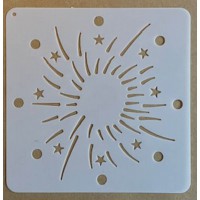 Sjabloon 15 x 15 cm - Vuurwerk 05