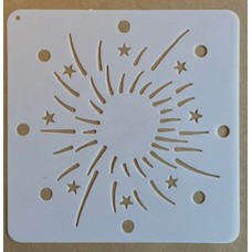 Sjabloon 15 x 15 cm - Vuurwerk 05 Sjabloon 15 x 15 cm - Vuurwerk 05