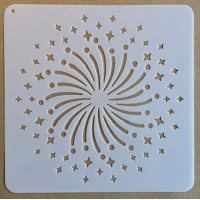 Sjabloon 15 x 15 cm - Vuurwerk 06
