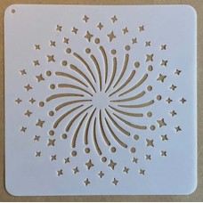 Sjabloon 15 x 15 cm - Vuurwerk 06 Sjabloon 15 x 15 cm - Vuurwerk 06