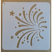 Sjabloon 15 x 15 cm - Vuurwerk 07