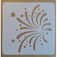 Sjabloon 15 x 15 cm - Vuurwerk 07 Sjabloon 15 x 15 cm - Vuurwerk 07