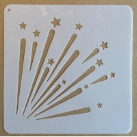 Sjabloon 15 x 15 cm - Vuurwerk 08